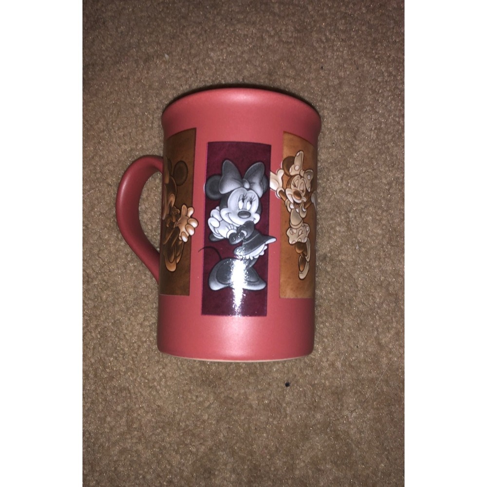 Walt Disney World Minnie Mouse Through The Years Mug Pink 90s WDW Ceramic - Picture 2 of 3
